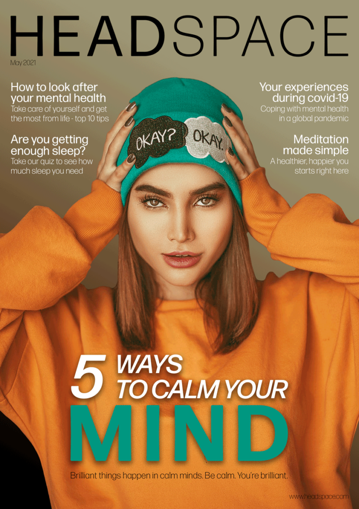 Magazine front cover titled HeadSpace