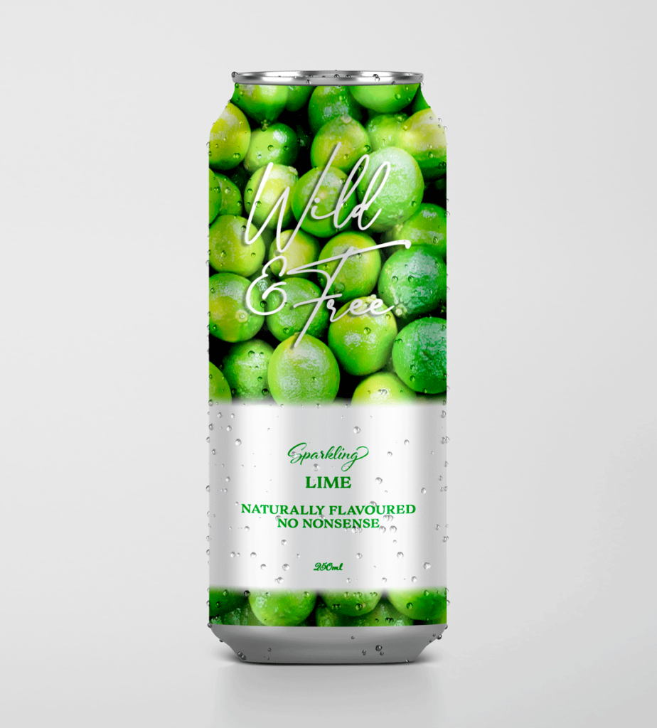 Wild & Free Lime drink in a can