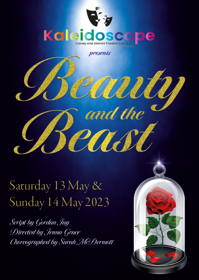 Front cover of the 2023 Beauty and the Beast theatre programme for Kaleidoscope